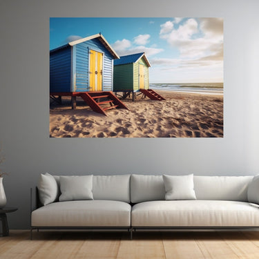 Seaside Beach Hut Painting